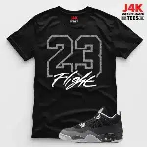 Jordan 4 Retro “Fear” Sneaker Match Tee –23 Flight