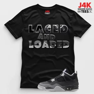 Jordan 4 Retro “Fear” Sneaker Match Tee –Lace and Loaded