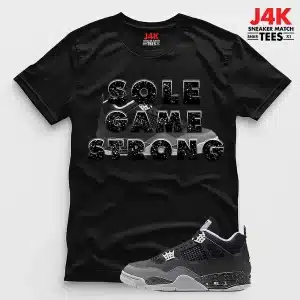 Jordan 4 Retro “Fear” Sneaker Match Tee –Sole Game Strong